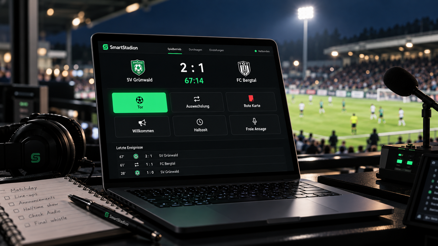 SmartStadion Live-Steuerung